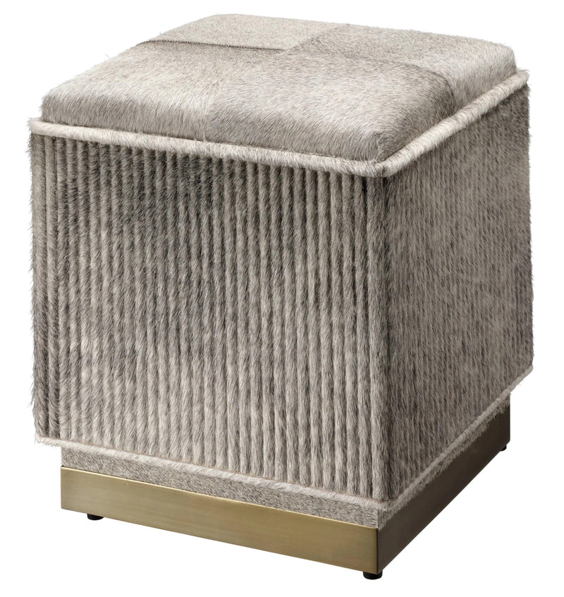 Easton Hair on Hide Upholstered Ottoman