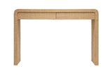 Montecito 2-Drawer Raffia Console Table With Storage