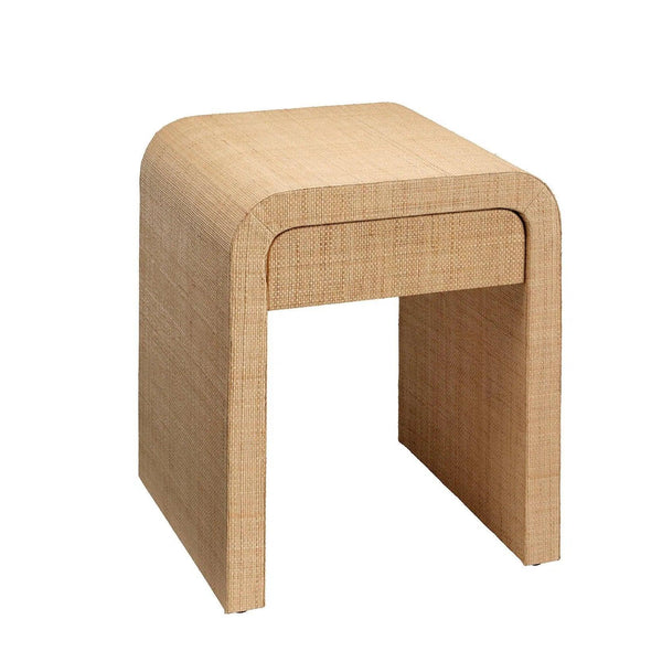 Montecito 1-Drawer Raffia Side Table by Jamie Young