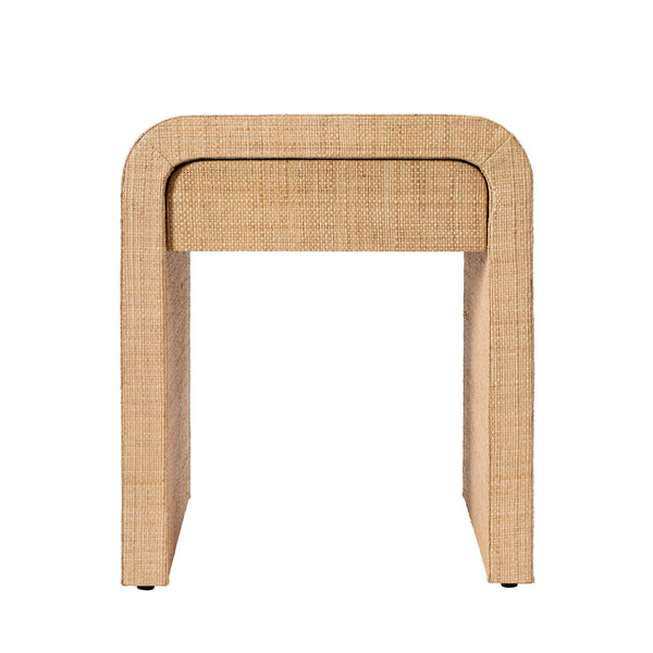 Montecito 1-Drawer Raffia Side Table by Jamie Young