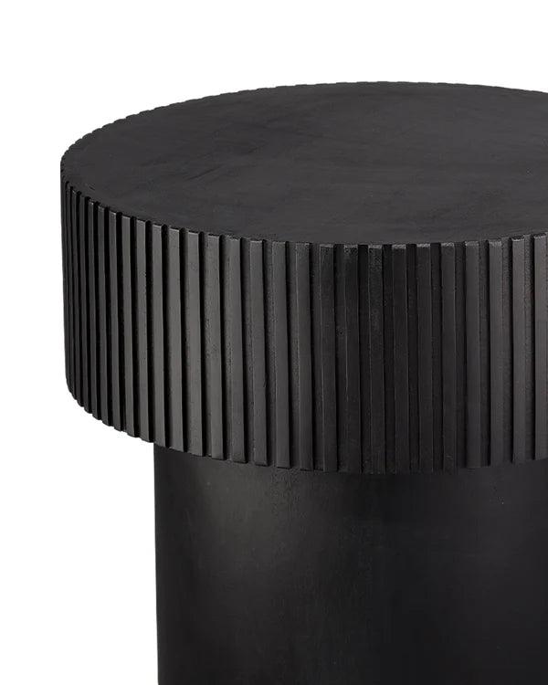 Notch Wooden Round Side Table