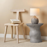 Sculpt Fiber Glass Geometric Side Table