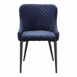 20.5 Inch Dining Chair Dark Blue Contemporary Dining Chairs LOOMLAN By Moe's Home