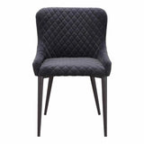 20.5 Inch Dining Chair Dark Grey Contemporary Dining Chairs LOOMLAN By Moe's Home