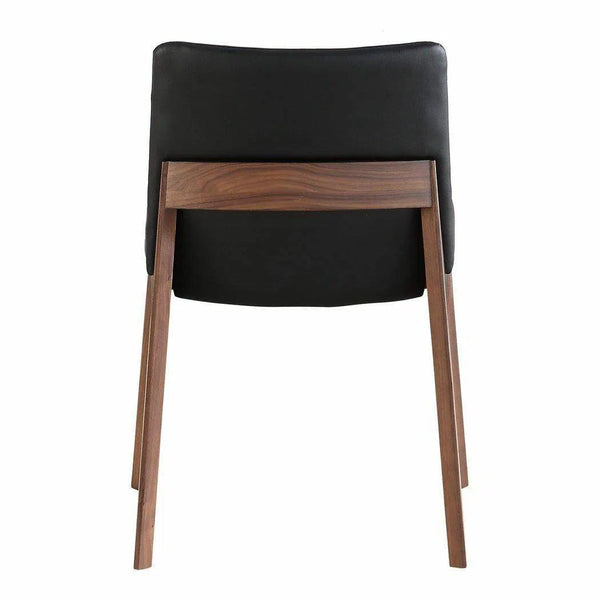 21 Inch Dining Chair Black (Set Of 2) Black Mid-Century Modern Dining Chairs LOOMLAN By Moe's Home