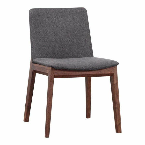 21 Inch Dining Chair Grey (Set Of 2) Grey Mid-Century Modern Dining Chairs LOOMLAN By Moe's Home