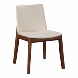 21 Inch Dining Chair White (Set Of 2) White Mid-Century Modern Dining Chairs LOOMLAN By Moe's Home