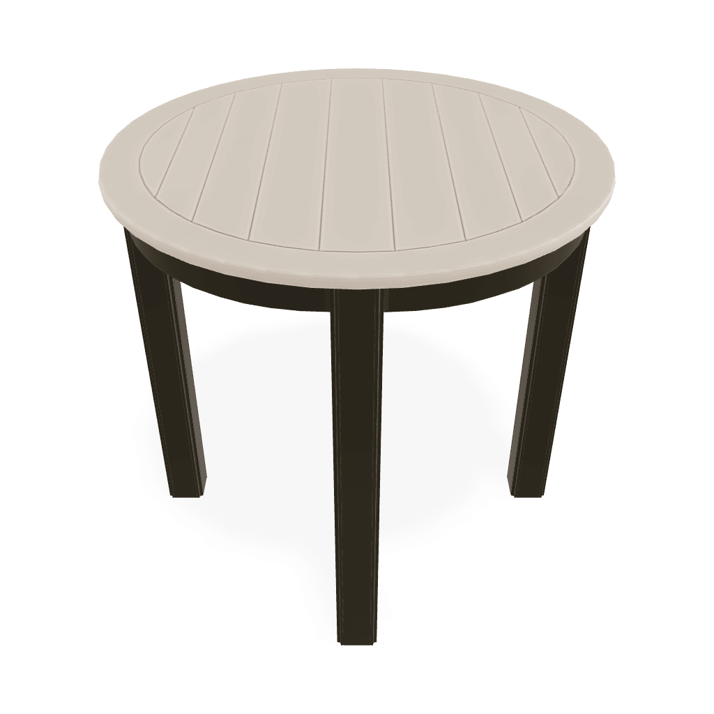 21" Round Marine Grade Polymer Deluxe End Table