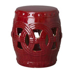 21 in. Eternity Ceramic Outdoor Garden Stool - LOOMLAN - Emissary - Garden Stools