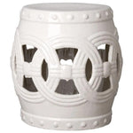 21 in. Eternity Ceramic Outdoor Garden Stool - LOOMLAN - Emissary - Garden Stools