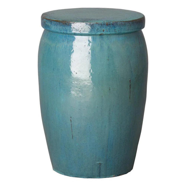 21 in. Drum Too Ceramic Outdoor Garden Stool