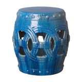 21 in. Eternity Ceramic Outdoor Garden Stool