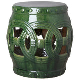 21 in. Eternity Ceramic Outdoor Garden Stool