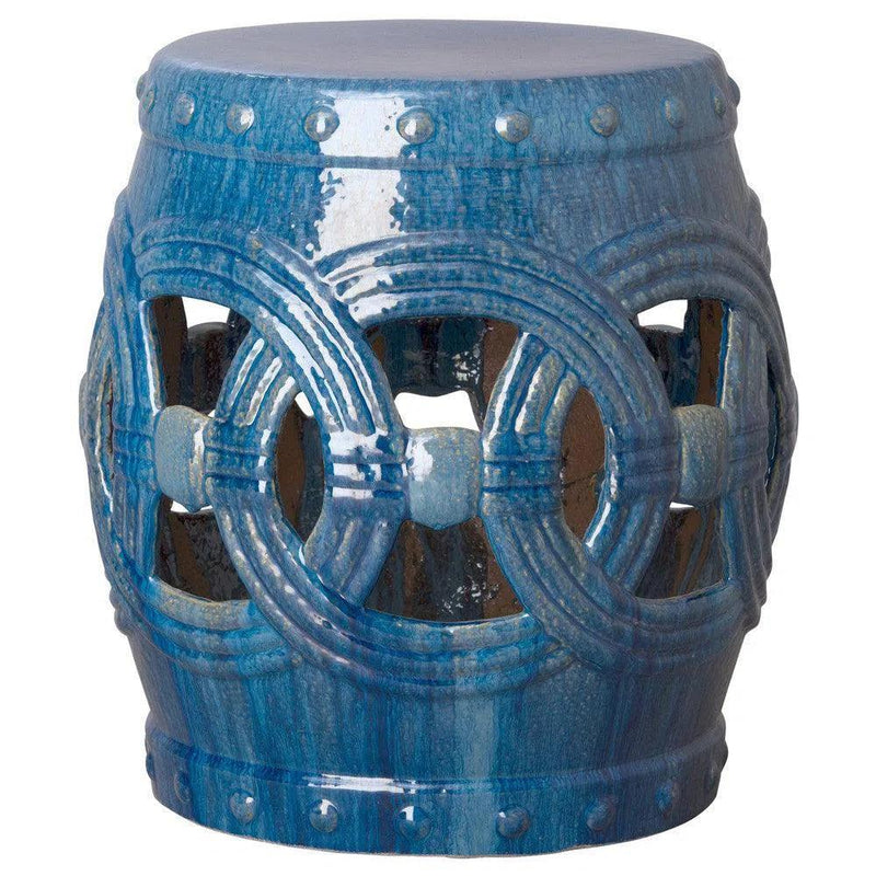 21 in. Eternity Ceramic Outdoor Garden Stool