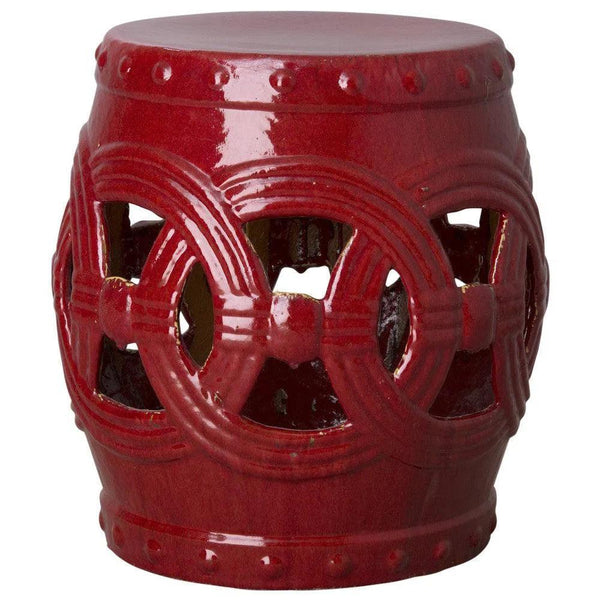 21 in. Eternity Ceramic Outdoor Garden Stool