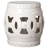 21 in. Eternity Ceramic Outdoor Garden Stool