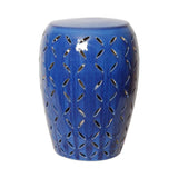 21 in. Lattice Outdoor Decorative Garden Stool