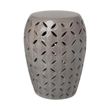 21 in. Lattice Outdoor Decorative Garden Stool