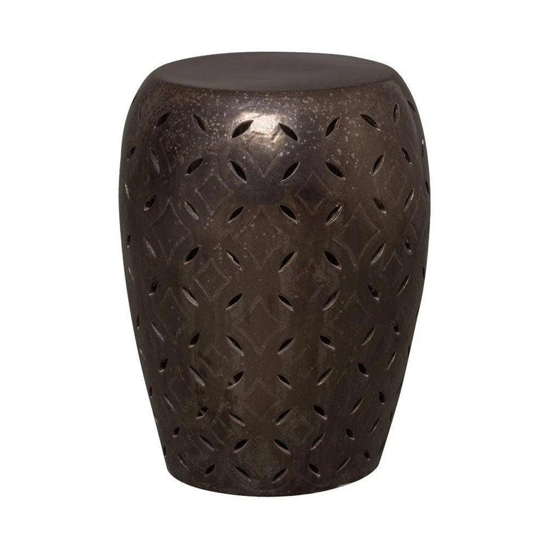 21 in. Lattice Outdoor Decorative Garden Stool