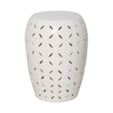 21 in. Lattice Outdoor Decorative Garden Stool