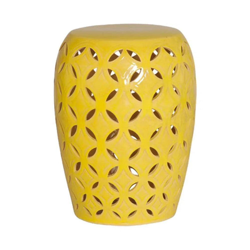 21 in. Lattice Outdoor Decorative Garden Stool