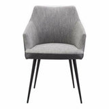 21.5 Inch Dining Chair Grey Retro Dining Chairs LOOMLAN By Moe's Home