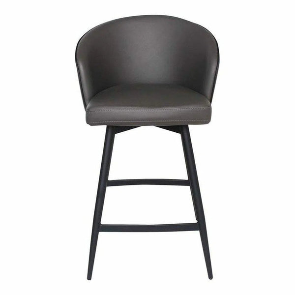 21.5 Inch Swivel Counter Stool Charcoal Grey Contemporary Counter Stools LOOMLAN By Moe's Home