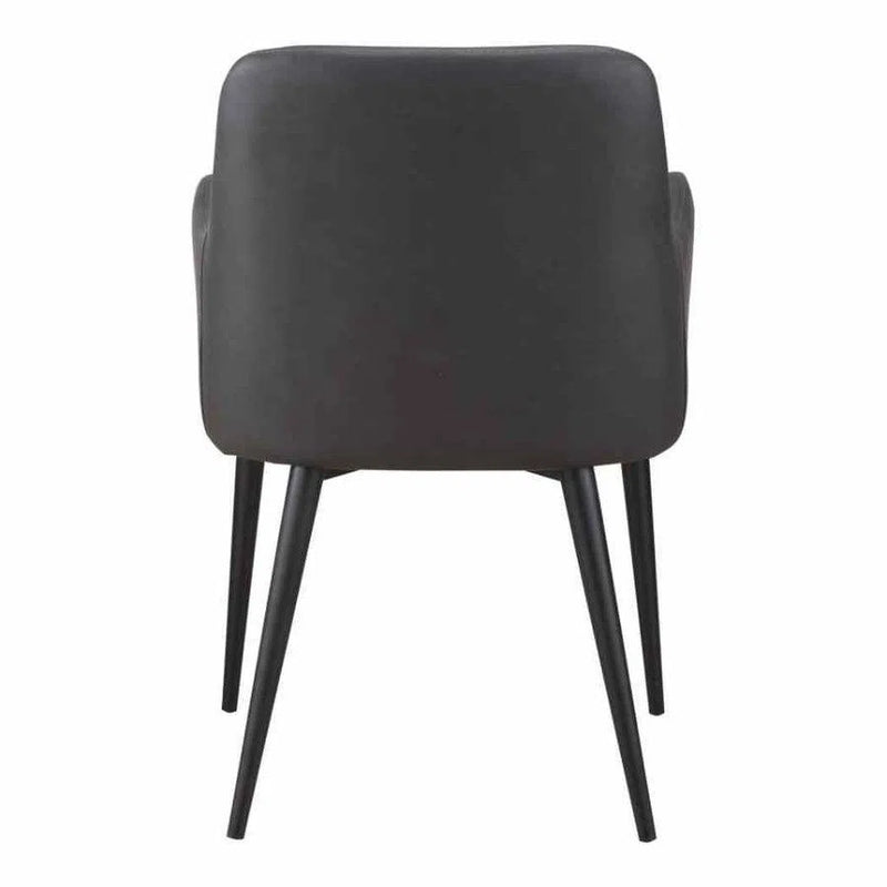 22 Inch Dining Chair Black (Set Of 2) Black Contemporary Dining Chairs LOOMLAN By Moe's Home