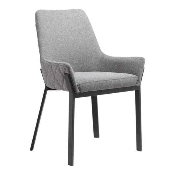 22 Inch Dining Chair (Set Of 2) Grey Contemporary Dining Chairs LOOMLAN By Moe's Home