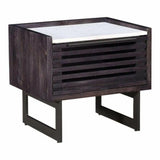 22 Inch Nightstand Dark Grey Contemporary