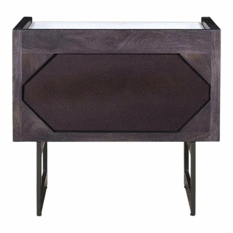 22 Inch Nightstand Dark Grey Contemporary