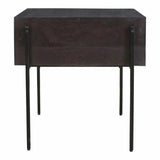 22 Inch Side Table Brown Modern