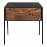 22 Inch Side Table Brown Modern