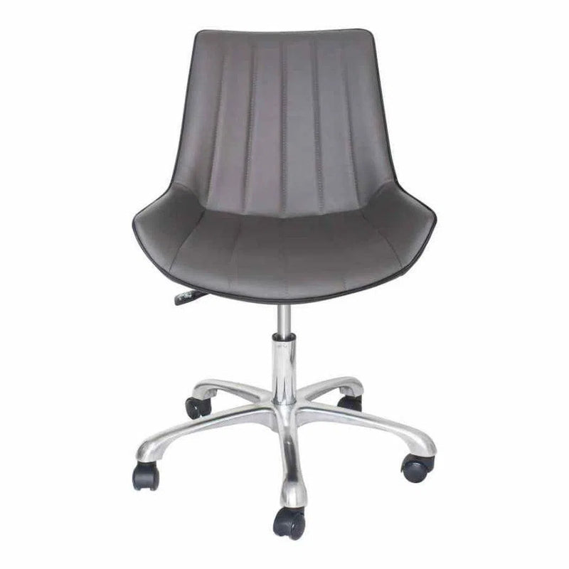 22 Inch Swivel Office Chair Grey Contemporary Office Chairs LOOMLAN By Moe's Home