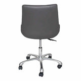 22 Inch Swivel Office Chair Grey Contemporary Office Chairs LOOMLAN By Moe's Home
