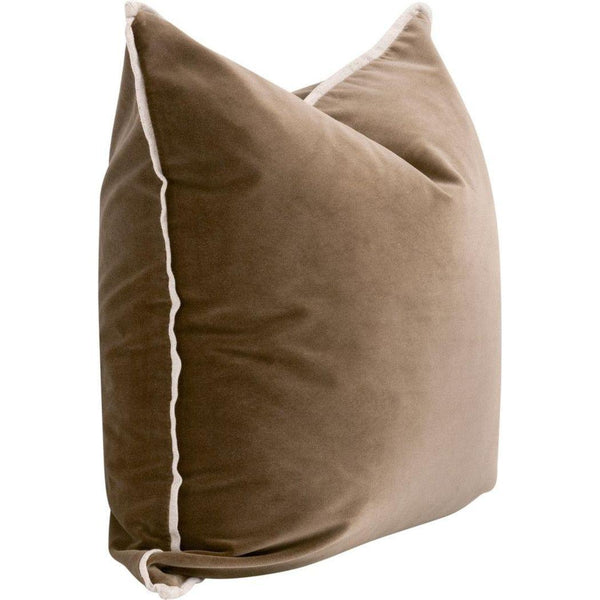 22" Performance Fabric Luxurious Essential Pillow 2PC-Throw Pillows-Essentials For Living-Brown-LOOMLAN