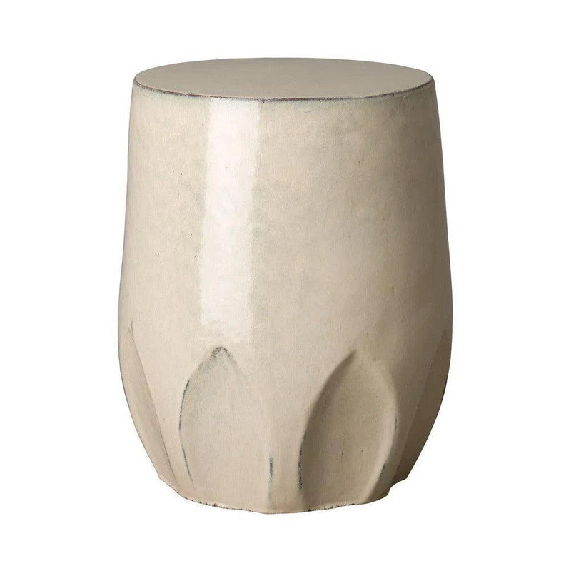 22 in. Large Calyx Ceramic Outdoor Garden Stool