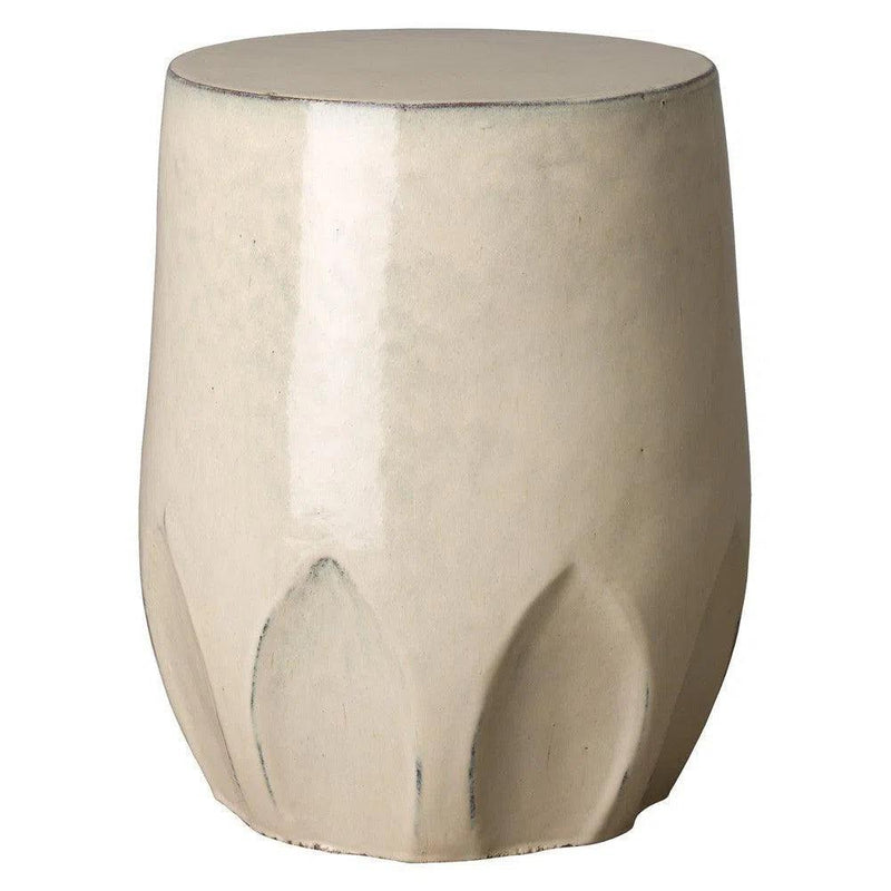 22 in. Large Calyx Ceramic Outdoor Garden Stool