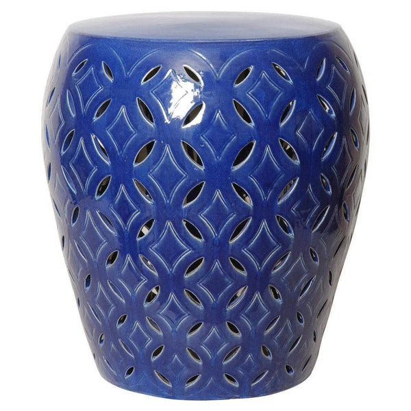 22 in. Lattice Outdoor Decorative Garden Stool