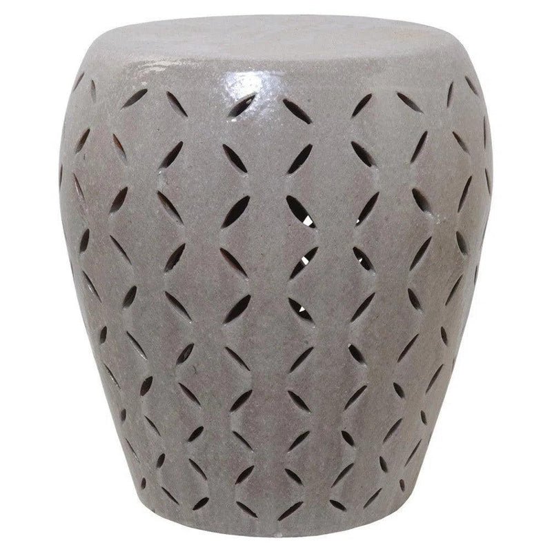 22 in. Lattice Outdoor Decorative Garden Stool