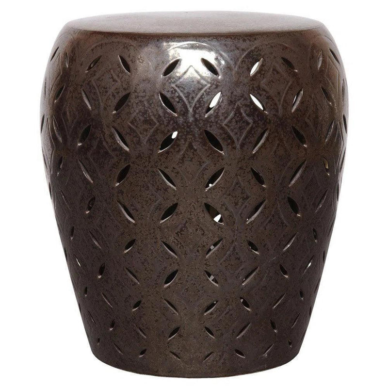 22 in. Lattice Outdoor Decorative Garden Stool