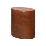 22 in. Oval Ceramic Outdoor Garden Stool