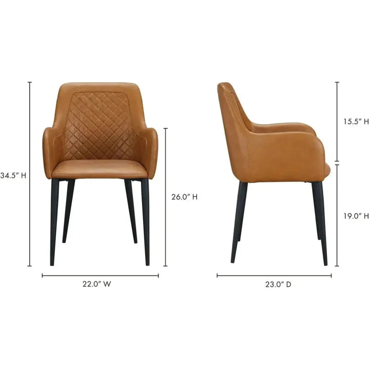 22 in Dining Chair 2PC Set - LOOMLAN - Moe's Home - Dining Chairs