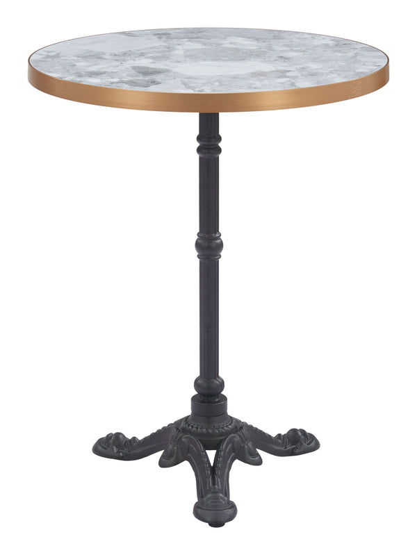 Gazebo Wood and Metal Multicolor Round Dining Table