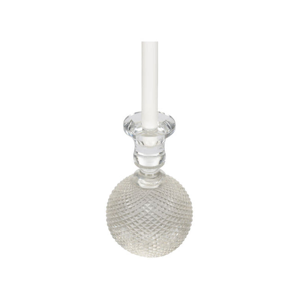 Glass Round Sturdy Design Candleholder