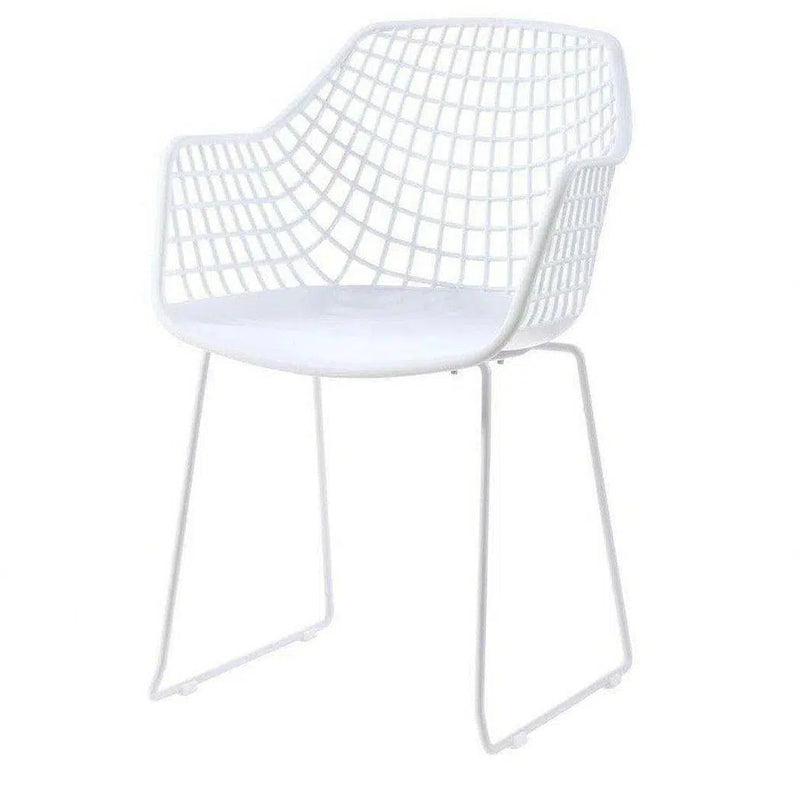 22.5 Inch Chair White Set White Contemporary