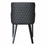 22.5 Inch Dining Chair Black Contemporary Dining Chairs LOOMLAN By Moe's Home