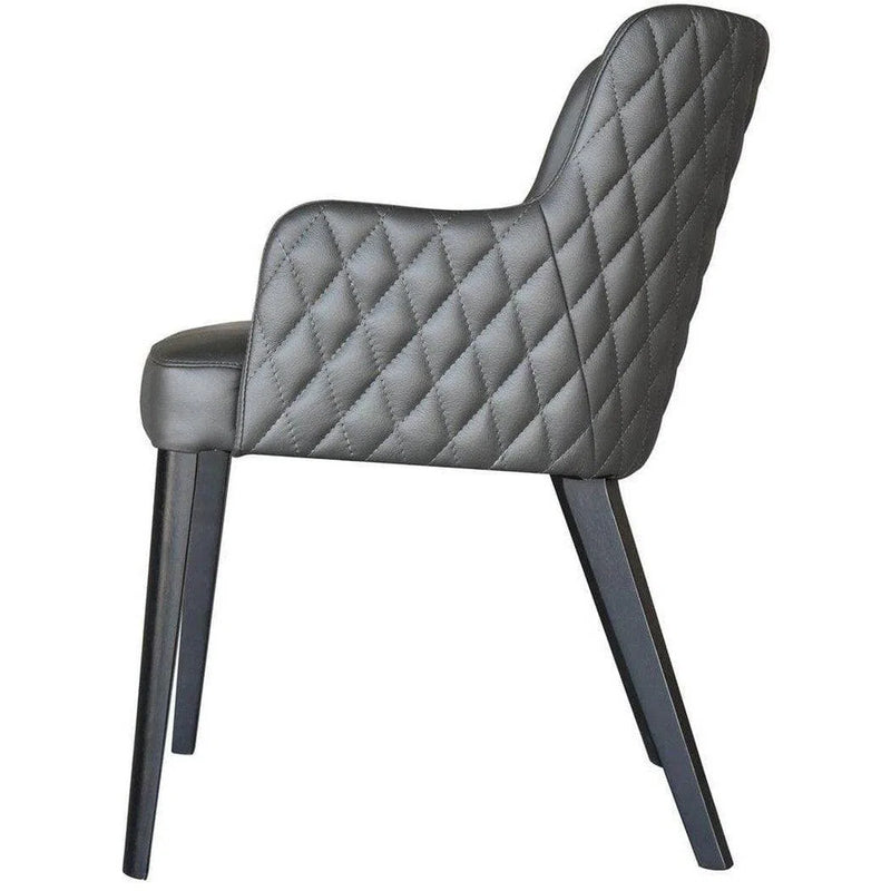 22.5 Inch Dining Chair Dark Grey Contemporary Dining Chairs LOOMLAN By Moe's Home