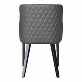 22.5 Inch Dining Chair Dark Grey Contemporary Dining Chairs LOOMLAN By Moe's Home