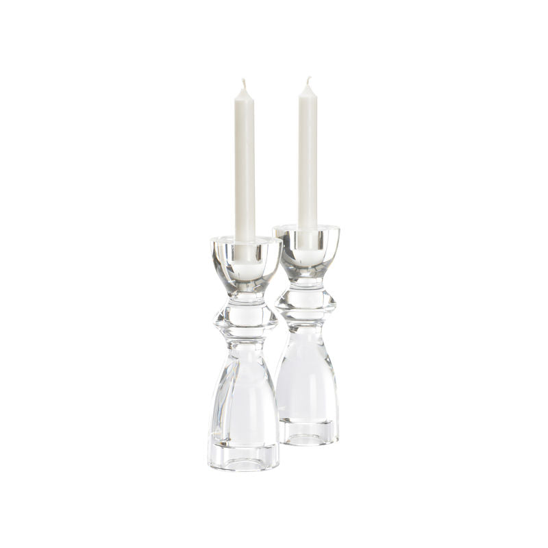 Gris Crystal Made Candleholders (Set Of 2)